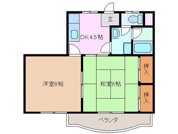 津新町駅 徒歩12分 2階の物件間取画像